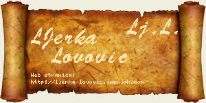 LJerka Lovović vizit kartica